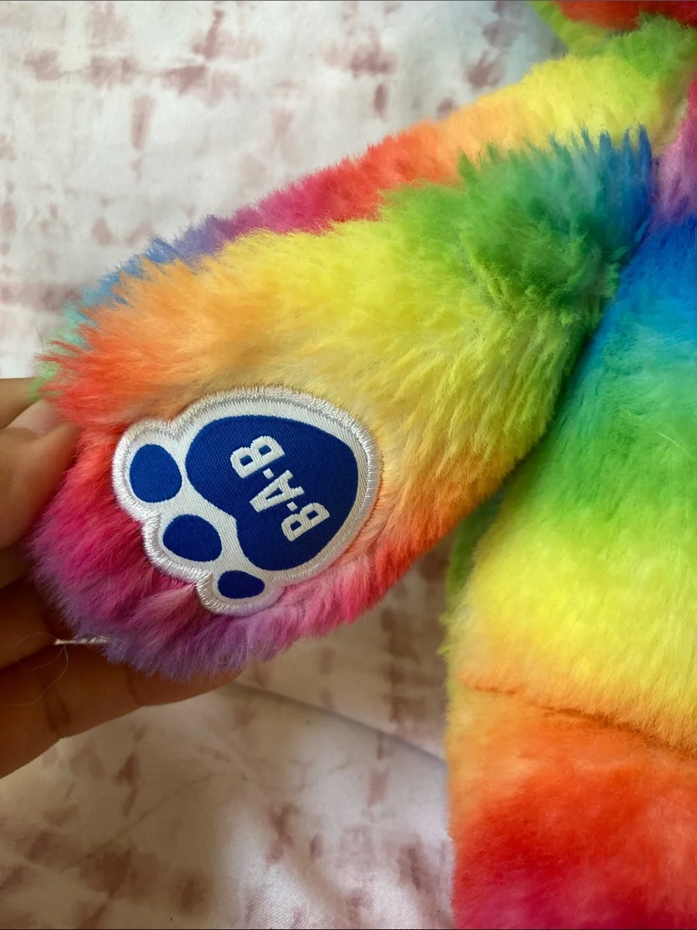 Build a Bear 2024 Rainbow Bearlien Bear Alien Tie Dye Tye Dyed Plush